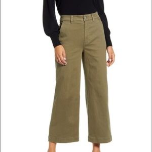 High waist wide-leg olive Everlane pants size 6